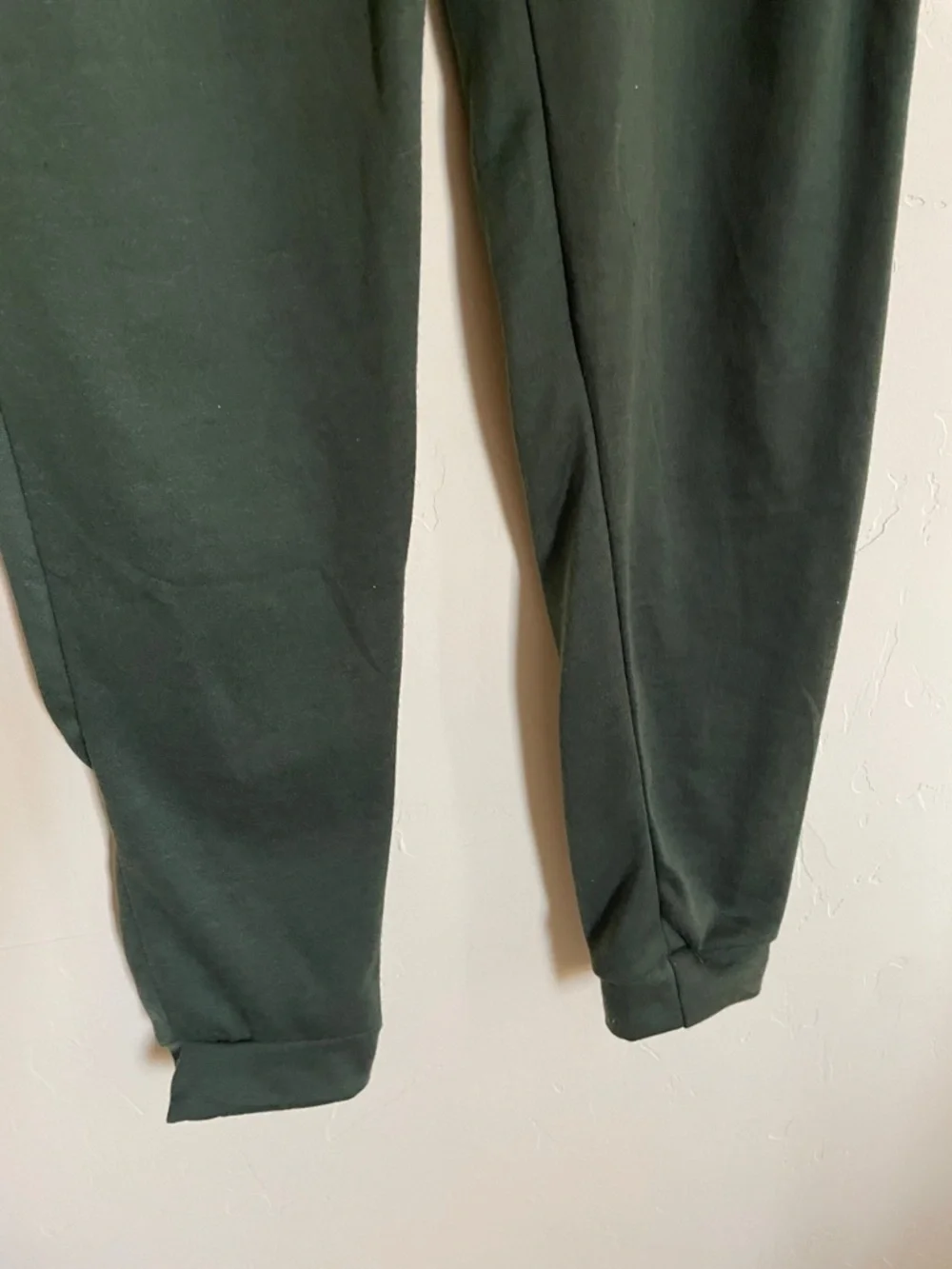 Women Dark Green Elastic Waist pyjama Pants
